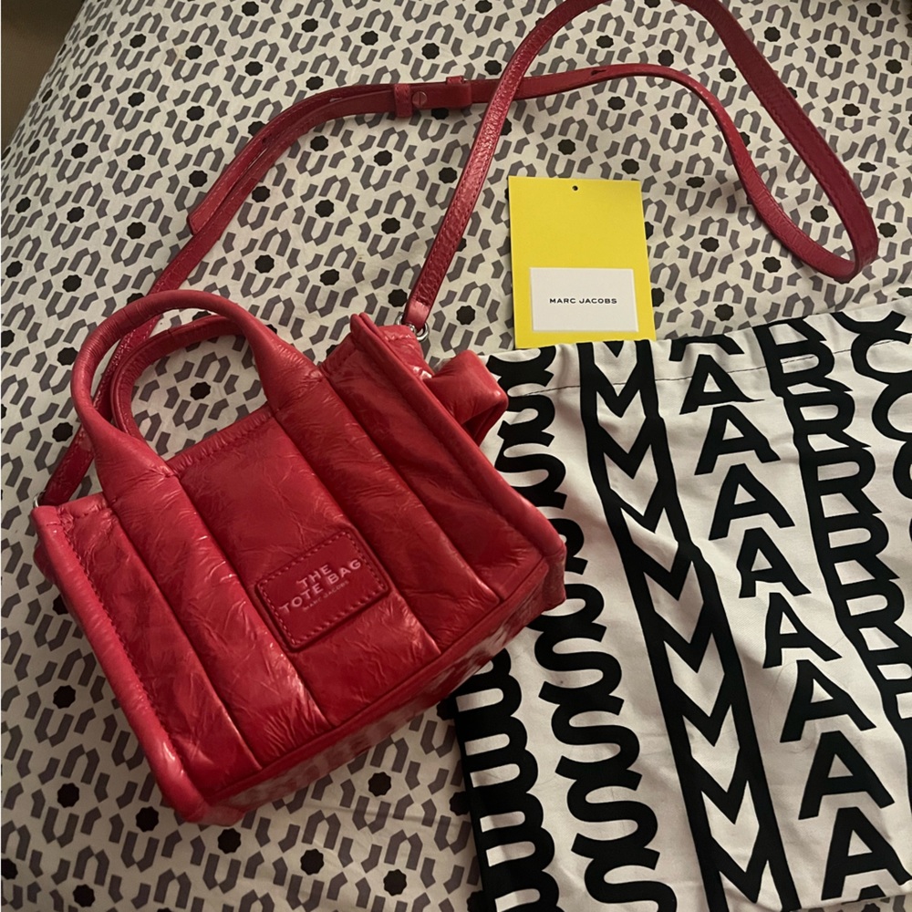 Authentic never used Marc Jacobs shiny crinkle bag